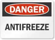 Antifreeze Osha Danger Aluminum Weatherproof 8" x 12" Sign p00631
