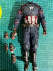 Hottoys 1/6 Captain America Action Figure Body 8.0 Outfits Full Set 12in. MMS536