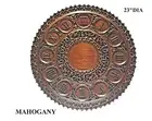 Hand Carved Mahogany Wall Clock Face 23" Diameter