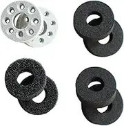 8-Pack Precision Rings,Aim Assist Motion Control Rings with 3 Resistance Levels,Game Controller Accessories,Durable Anti-Slip Donut Thumbstick Rings,Rocker Sponge Cushion Rings for PS5/PS4,Gray,Black