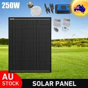 250W Solar Panel Kit 12V 30A Controller Caravan Camping Portable Battery Charger