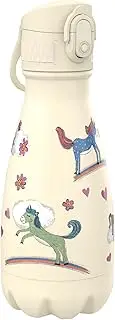 Ion8 Leak Proof Vacuum Insulated Water Bottle, Unicorns, 280 ml Capacity