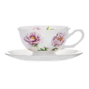 Ashdene Botanical Symphony Cup & Saucer 220ml - Peony