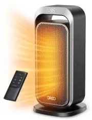 Portable 1500W Space Heater with Remote, Oscillation, Timer & Thermostat, ECO Mo