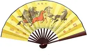 Hand Fan Folding Hand Fans, Personalized Hand Held Folding Fans with Bamboo Frame, for Home Decor