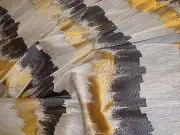 24" REMNANT RODOLPH WANDERLUST SOLSTICE Metallic UPHOLSTERY FABRIC for Pillows