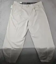 Dockers Signature Khaki Pant Mens 38x34 Beige Relaxed Fit Pleated Chinos Cotton
