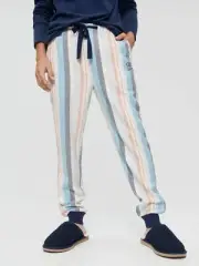 Peter Alexander Men's Caravan Stripe Flannel Jogger Pyjama Pants Size XS