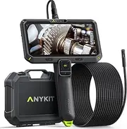 Anykit Dual Lens Borescope with 6" IPS Screen, Inspection Camera with Split Screen, 1080P HD Endoscope Camera with Light, WiFi Transmission, 16.5ft Flexible Gooseneck Snake Camera for Professionals