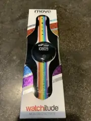 Watchitude - MOVE ACTIVITY WATCH - sleep-steps-calorie tracker, Rainbow stripes