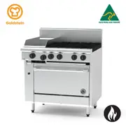Goldstein Gas 4 Burners, 305 X 520 X 20 mm Griddle, 28" Convection Oven Electric PFC12G428E-X
