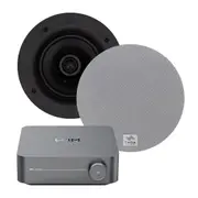 WiiM Streaming Amplifier w/ 5" In-Ceiling Audio Speakers For Home Theatre