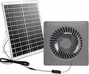 Solar Powered Exhaust Fan, 12V Solar Panel Exhaust Fan, Waterproof Solar Panel Extractor Ventilation Fan Fits for RV Greenhouse Pet Chicken House,Waterproof Mini Ventilator (8 Inch)