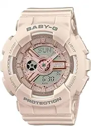 [Casio] Baby G BA110XCP-4A Analog Digital Beige Strap Women's Watch, Beige/Rose Gold Dial, 46.3 × 43.4 × 15.8 mm