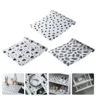 3 Rolls Freezer Shelf Mat Freezer Shelf Liners Decorative Refrigerator Pad