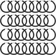 [PEUTIER] 28pcs Boot Straps, Polyester Elastic Boot Blousing Straps with Metal Hook Military Leg Straps Elastic Boot Bands for Outdoor Hiking Skiing Cycling Rock Climbing(Black), Black, Medium