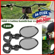 2* 360° Rotatable Bike Bicycle Cycling Side Rear View Handlebar Rearview Mirror