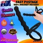 Double Cock Ring Penetration Dildo Penis Strap On Anal Couples Adult Sex Toy