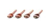 NEW set of 4 rosewood violin tuning pegs with brass diamond capping 1/2 size