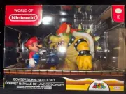 World of Nintendo ~ BOWSER'S LAVA BATTLE SET ~ Mario, Bob-omb & Bowser - Jakks