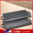 Cast Iron Griddle Plate with Double Handles Griddle Pan for Steaks Broil Bread A