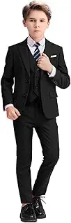 [Yavakoor] Boys Suits 5 Piece Slim Fit Suit for Kids Formal Ring Bearer Suits
