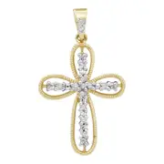 1/10CT-Diamond CROSS PENDANT