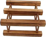 Phisticated Wine Rack Freestanding Display Rack for Wine Bottles Wooden Wine Stand for Cabinet