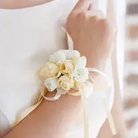 在飛比找Coupang 酷澎優惠-RONA PARTY 新娘送禮人造玫瑰花手鍊自拍婚紗攝影道具