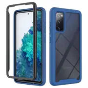 MCC Shockproof Case Samsung Galaxy S20 FE Fan Edition Clear Back Cover [Dark Blue]