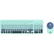 TODO 2.4Ghz Wireless Keyboard Mouse Combo Mac Windows Android 96 Key - Blue