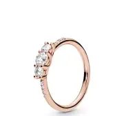 Authentic Pandora Three Stone Ring size (56) 7.5