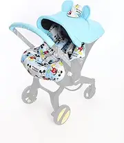 Boss and Baby - Handmade Doona Accessories: Doona Stroller Car Seat Cover Replacement Set - Includes Canopy, Seat Replacement, Shoulder & Crotch Pads