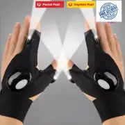 Waterproof Night Light Fishing Gloves with LED Flashlight Rescue Tools Outdoor.