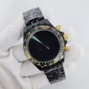 39MM PVD Electroplated Watch Case Strap Set Sapphire Glass for VK63 Movement