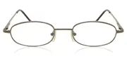 Oval Full Rim Metal Men's Glasses Grey, Size +1.00 - Lenses Included - Private Health Rebate - Blue Light Block Available - SmartBuy Readers
