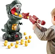 Movable Dinosaur Shooting Toys for Kids 3 4 5 6 7+ Years, Tyrannosaurus Shooting Game with Water Mist Spray and Pterosaur Air Pump Foam Shooting Toys (Navy)