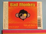 Beer STICKER ~ YAKIMA CRAFT Brewing Co Bad Monkey Dark Belgian Ale ~ Yakima, WA