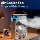 3 In 1 Fan Air Conditioner Mini Cooler Led Night Light Portable Humidifier Fan
