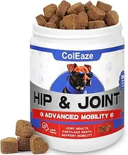 ColEaze Advanced Hip & Joint Care Chews for Dogs - 200 Tasty Lamb Flavour Tablets with Glucosamine, Chondroitin & Green Lipped Mussel | Mobility Support for Senior & Active Dogs
