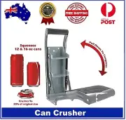 Heavy Duty Can Soda Beer Bottle Crusher Recycling Opener Smasher With Wall Mount