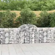 NNEVL Arched Gabion Baskets 6 pcs 200x30x80/100 cm Galvanised Iron