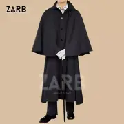 Men's Black Inverness Cape, Victorian Style Cloak, Sherlock Holmes Cape, Bespoke
