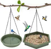 Hanging Bird Bath，Bird Bath - Bird Feeder, 2 in 1 XL Hanging Bird Feeder