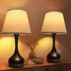 Bedside Lamps Set of 2, Bedside Table Lamps for Bedroom with 3 Way Dimmable, Tou