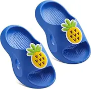 [HNJZX] Kids Slides for Girls Boys Toddler Cloud Slides Open Toe Quick Drying Non-Slip BeachSlides Cute Fruits Pillow Slides Toddler Pool Shower Flops Slippers