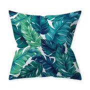 3PCS Home Teal Blue Series Printing Throw Pillow Cover for Decoration 2#_45x45cm