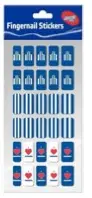 North Melbourne Kangaroos AFL Team Fingernail Stickers * 3 Styles Per packet