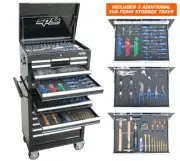 SP Tools Roller Tool Boxes & Tools 307PC Metric SAE SP50105X Black Custom Series