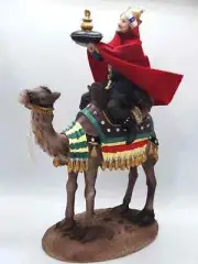 13.5" Wise Man On camel Figurine Christmas Nativity Scene made of resin & fabric
